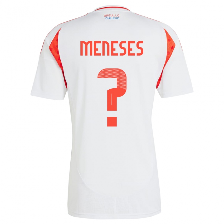 Kinder Chile Joaquín Meneses #0 Weiß Auswärtstrikot Trikot 24-26 T-Shirt Österreich