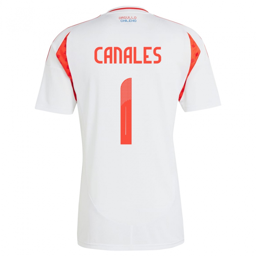 Kinder Chile Antonia Canales #1 Weiß Auswärtstrikot Trikot 24-26 T-Shirt Österreich