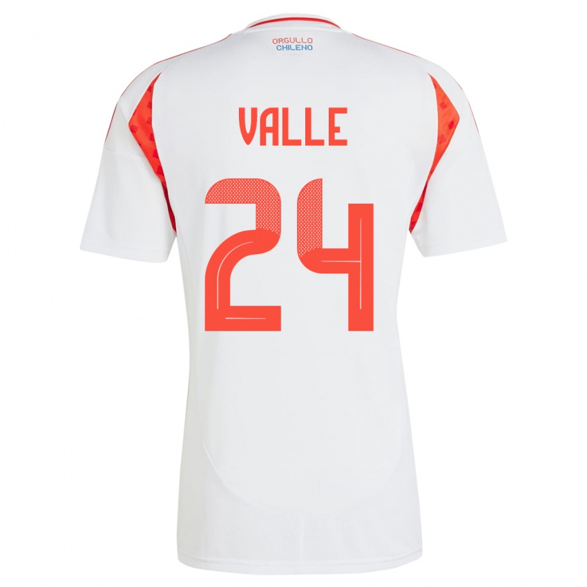 Kinder Chile Alessandra Valle #24 Weiß Auswärtstrikot Trikot 24-26 T-Shirt Österreich