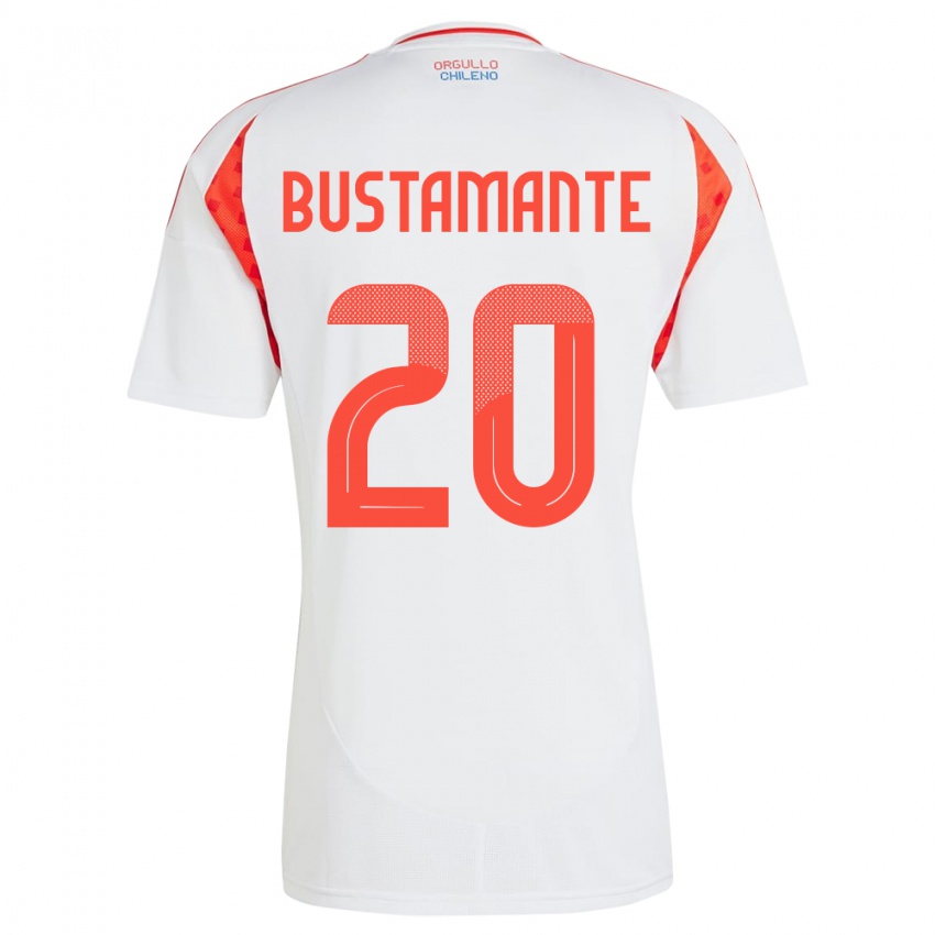 Kinder Chile Paloma Bustamante #20 Weiß Auswärtstrikot Trikot 24-26 T-Shirt Österreich