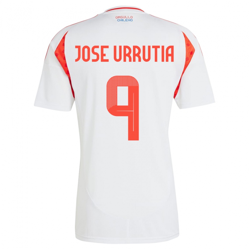 Kinder Chile María José Urrutia #9 Weiß Auswärtstrikot Trikot 24-26 T-Shirt Österreich