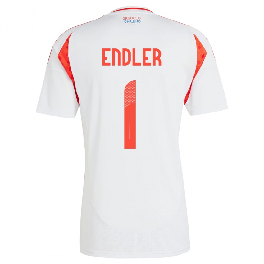 Kinder Chile Christiane Endler #1 Weiß Auswärtstrikot Trikot 24-26 T-Shirt Österreich