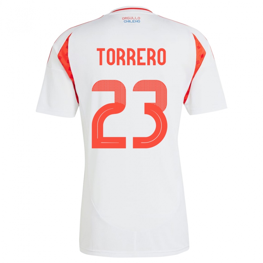 Kinder Chile Ryann Torrero #23 Weiß Auswärtstrikot Trikot 24-26 T-Shirt Österreich