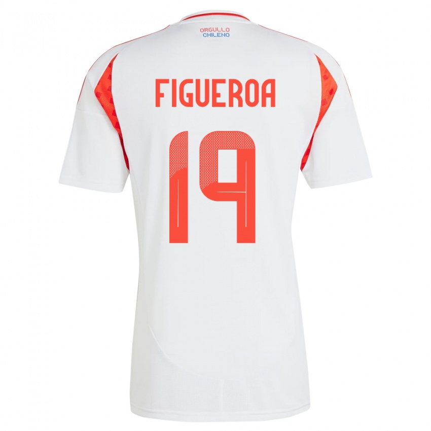 Kinder Chile Catalina Figueroa #19 Weiß Auswärtstrikot Trikot 24-26 T-Shirt Österreich