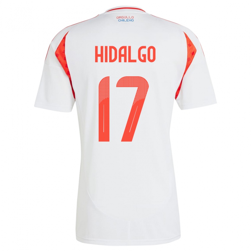 Kinder Chile Fernanda Hidalgo #17 Weiß Auswärtstrikot Trikot 24-26 T-Shirt Österreich