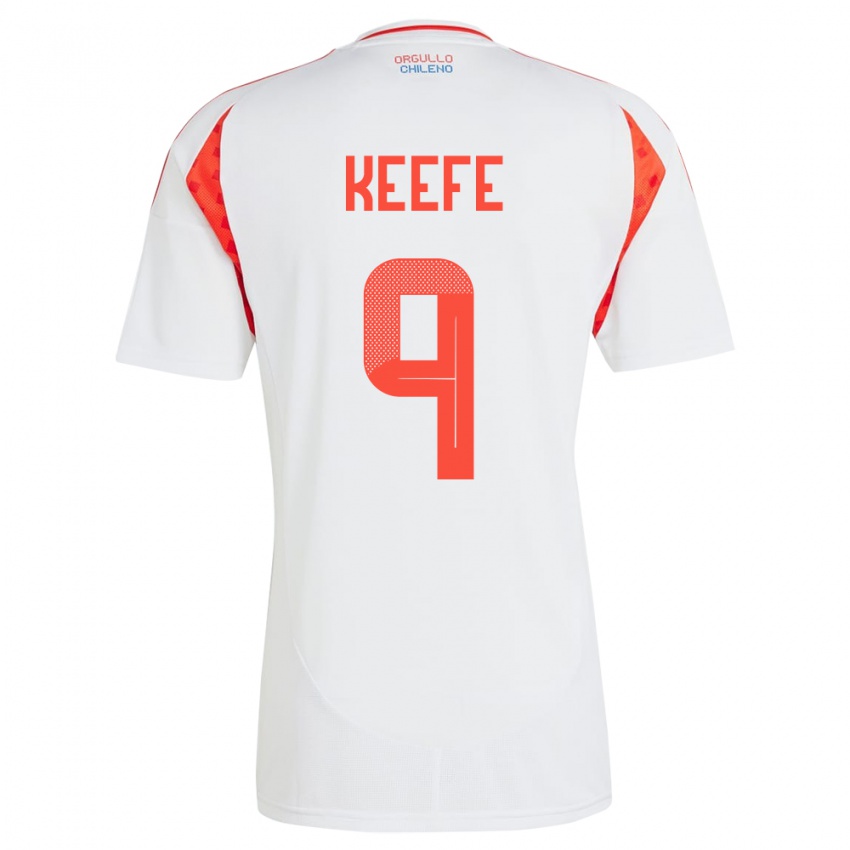 Kinder Chile Sonya Keefe #9 Weiß Auswärtstrikot Trikot 24-26 T-Shirt Österreich