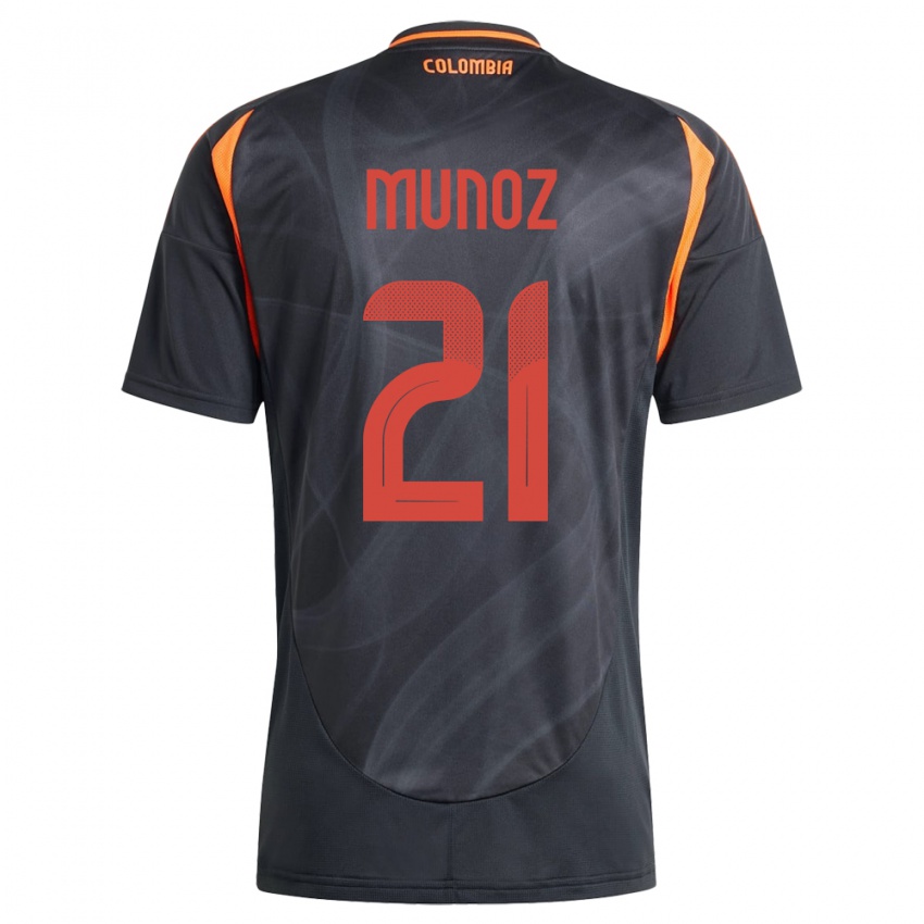 Kinder Kolumbien Daniel Muñoz #21 Schwarz Auswärtstrikot Trikot 24-26 T-Shirt Österreich