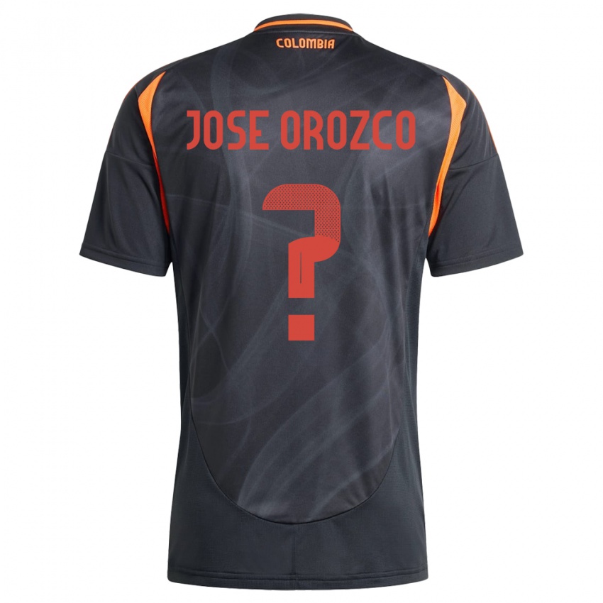 Kinder Kolumbien Juan José Orozco #0 Schwarz Auswärtstrikot Trikot 24-26 T-Shirt Österreich