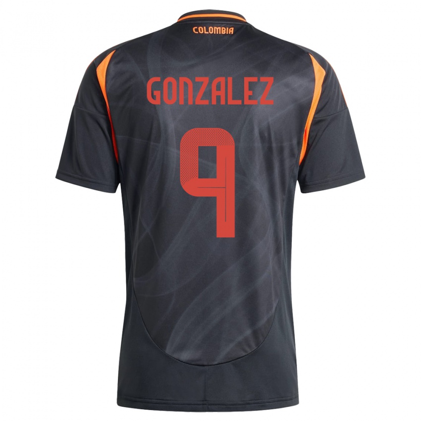 Kinder Kolumbien Manuela González #9 Schwarz Auswärtstrikot Trikot 24-26 T-Shirt Österreich