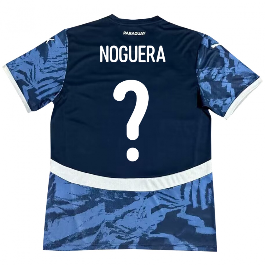 Kinder Paraguay Junior Noguera #0 Blau Auswärtstrikot Trikot 24-26 T-Shirt Österreich