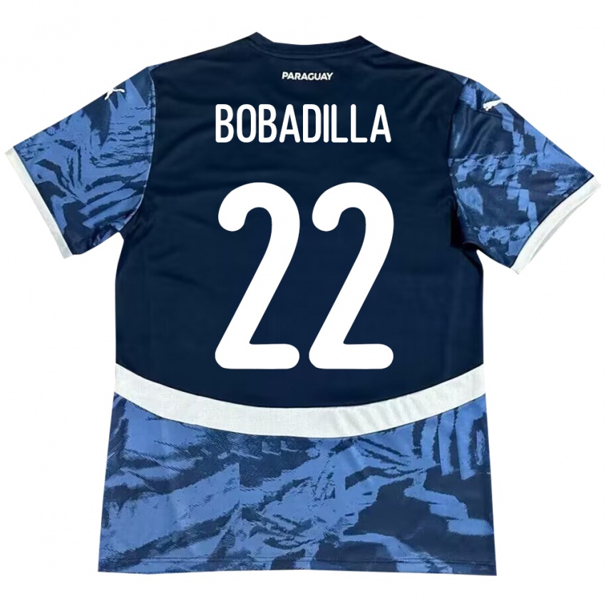 Kinder Paraguay Dylan Bobadilla #22 Blau Auswärtstrikot Trikot 24-26 T-Shirt Österreich