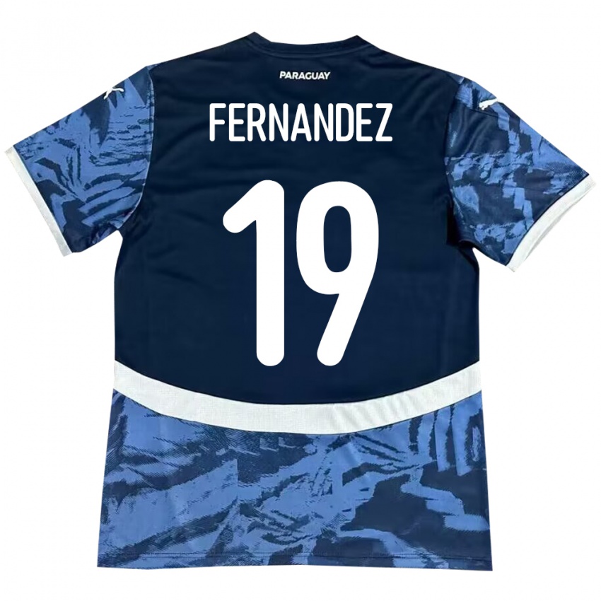 Kinder Paraguay Rebeca Fernández #19 Blau Auswärtstrikot Trikot 24-26 T-Shirt Österreich