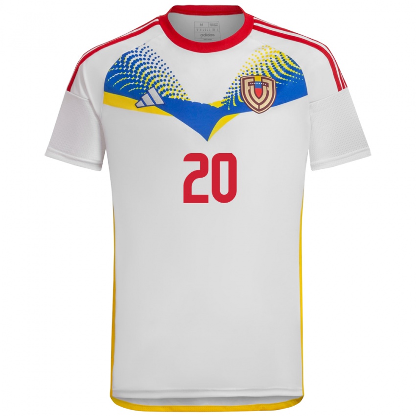 Kinder Venezuela Rómulo Otero #20 Weiß Auswärtstrikot Trikot 24-26 T-Shirt Österreich