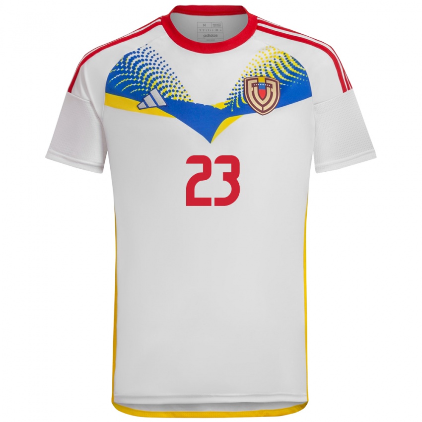 Kinder Venezuela Luifer Hernández #23 Weiß Auswärtstrikot Trikot 24-26 T-Shirt Österreich