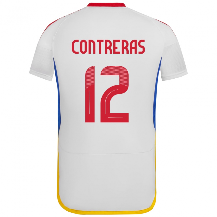 Kinder Venezuela José Contreras #12 Weiß Auswärtstrikot Trikot 24-26 T-Shirt Österreich