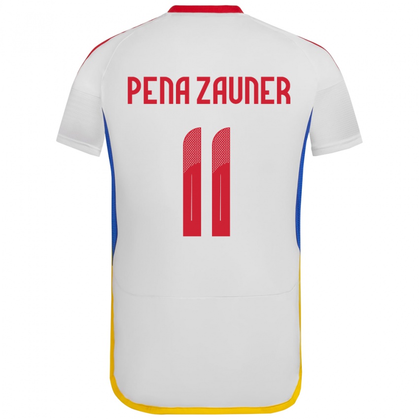 Kinder Venezuela Enrique Peña Zauner #11 Weiß Auswärtstrikot Trikot 24-26 T-Shirt Österreich