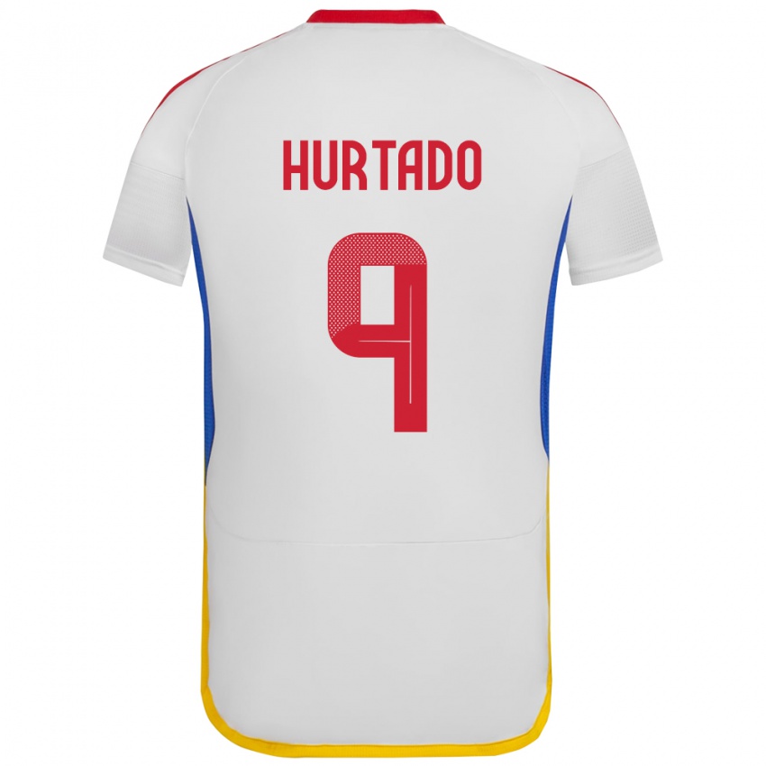 Kinder Venezuela Jan Hurtado #9 Weiß Auswärtstrikot Trikot 24-26 T-Shirt Österreich