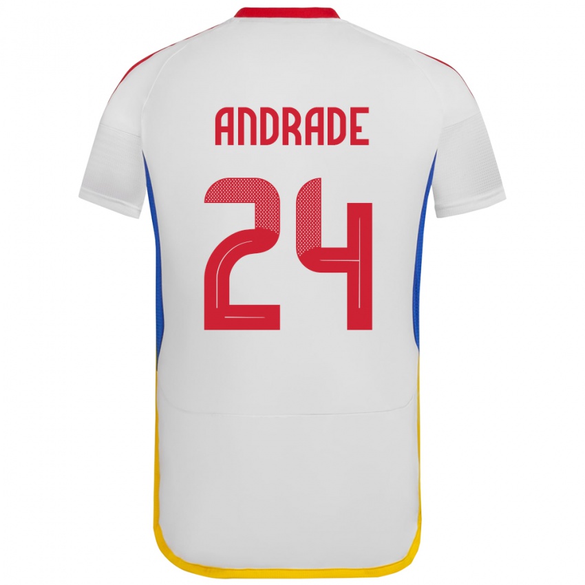 Kinder Venezuela Kervin Andrade #24 Weiß Auswärtstrikot Trikot 24-26 T-Shirt Österreich