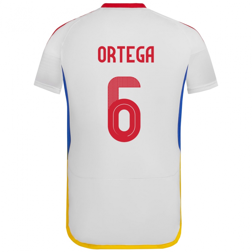 Kinder Venezuela Bryant Ortega #6 Weiß Auswärtstrikot Trikot 24-26 T-Shirt Österreich