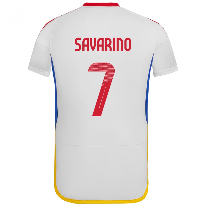 Kinder Venezuela Jefferson Savarino #7 Weiß Auswärtstrikot Trikot 24-26 T-Shirt Österreich