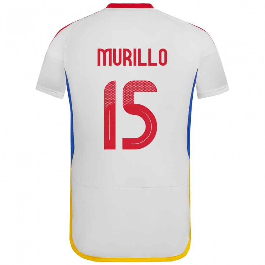 Kinder Venezuela Jhon Murillo #15 Weiß Auswärtstrikot Trikot 24-26 T-Shirt Österreich