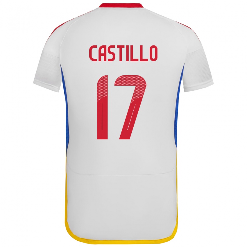 Kinder Venezuela Edson Castillo #17 Weiß Auswärtstrikot Trikot 24-26 T-Shirt Österreich