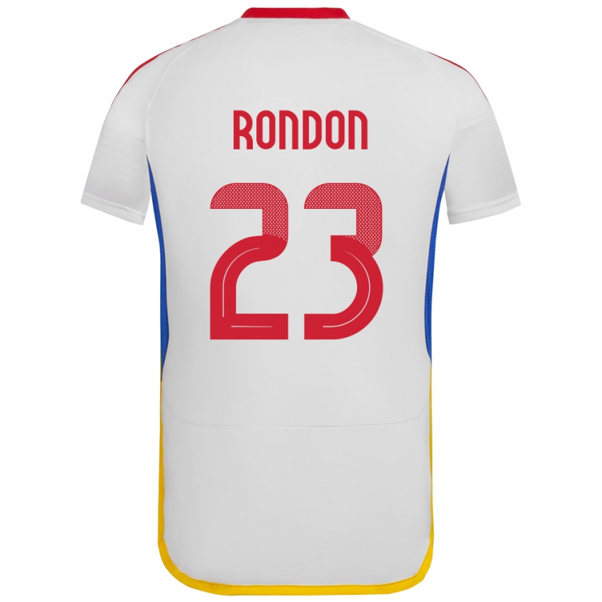 Kinder Venezuela Salomón Rondón #23 Weiß Auswärtstrikot Trikot 24-26 T-Shirt Österreich