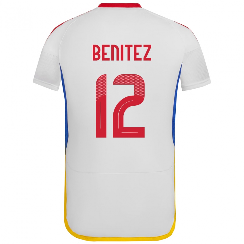 Kinder Venezuela Frankarlos Benítez #12 Weiß Auswärtstrikot Trikot 24-26 T-Shirt Österreich