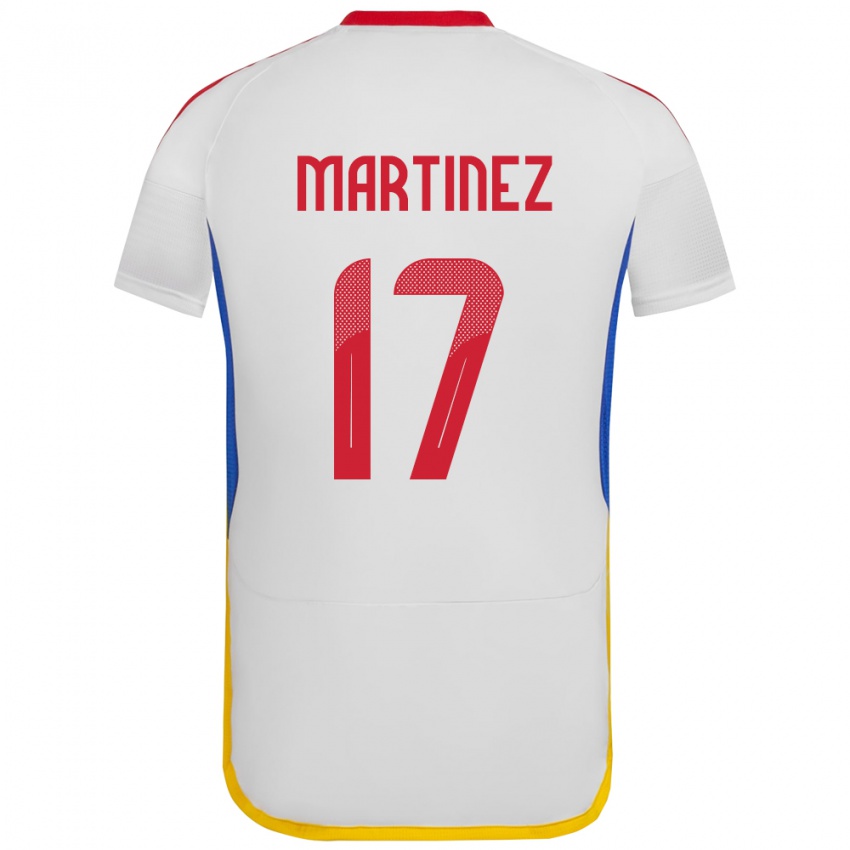 Kinder Venezuela David Martínez #17 Weiß Auswärtstrikot Trikot 24-26 T-Shirt Österreich