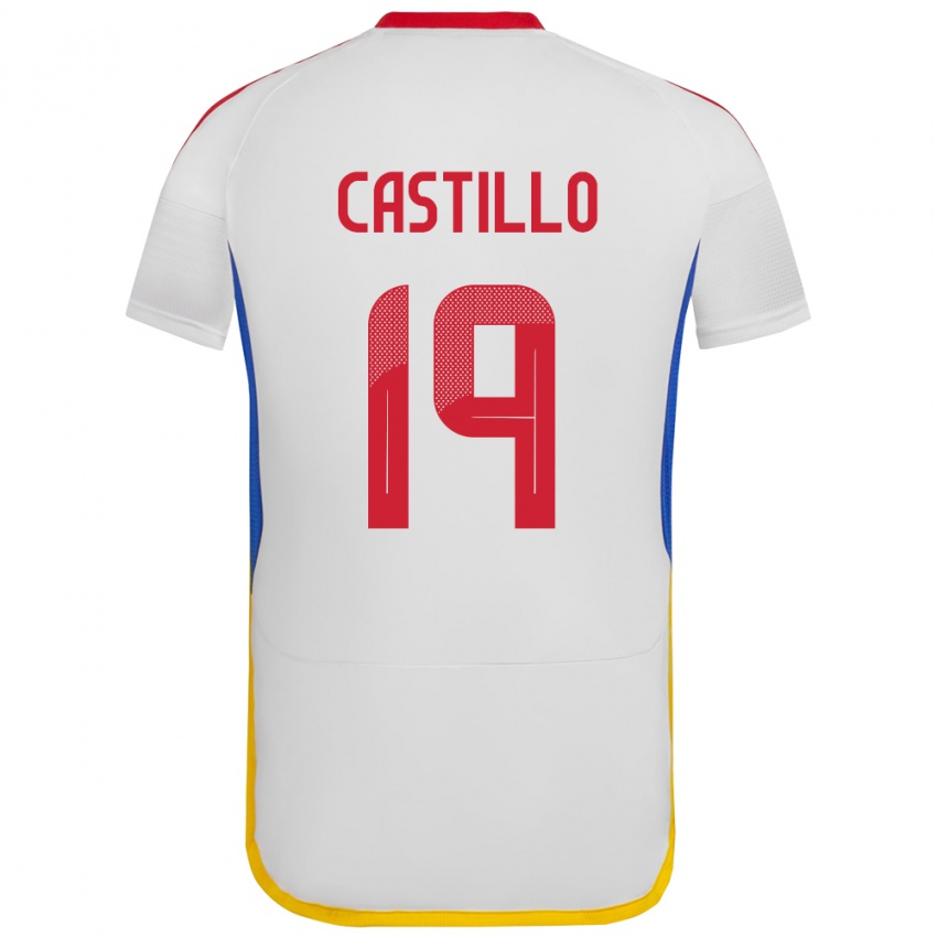 Kinder Venezuela Bryan Castillo #19 Weiß Auswärtstrikot Trikot 24-26 T-Shirt Österreich