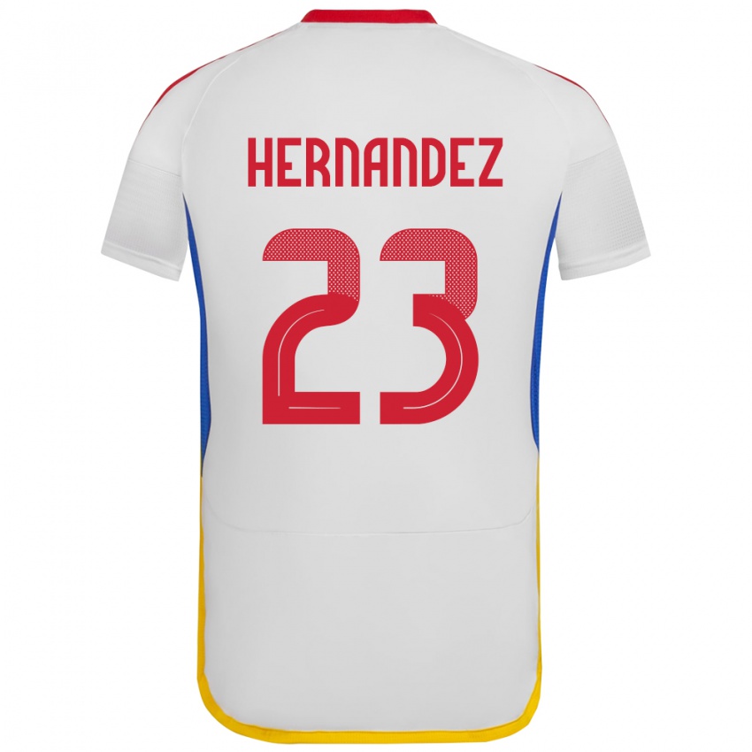 Kinder Venezuela Luifer Hernández #23 Weiß Auswärtstrikot Trikot 24-26 T-Shirt Österreich