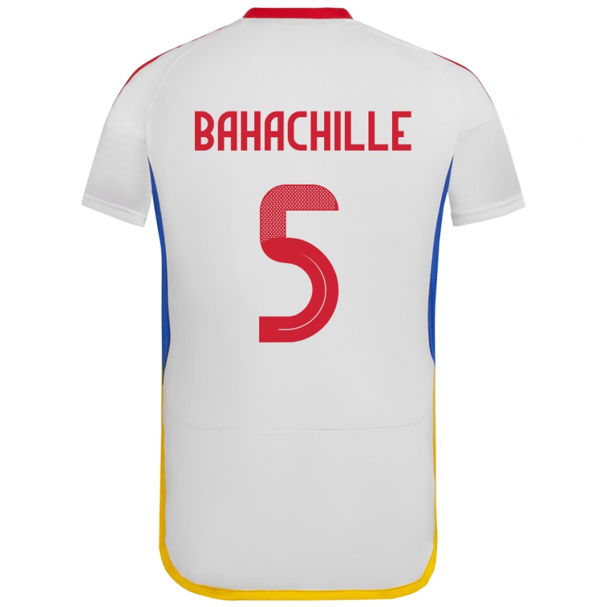 Kinder Venezuela Abraham Bahachille #5 Weiß Auswärtstrikot Trikot 24-26 T-Shirt Österreich