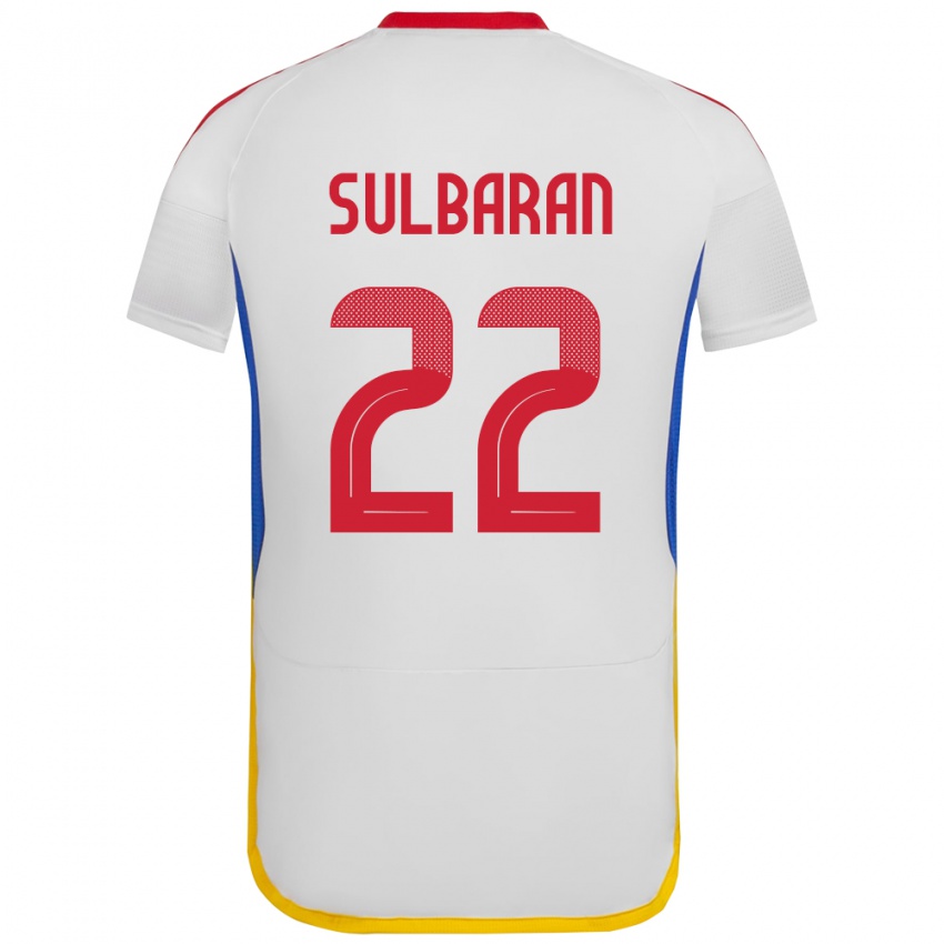 Kinder Venezuela Manuel Sulbarán #22 Weiß Auswärtstrikot Trikot 24-26 T-Shirt Österreich