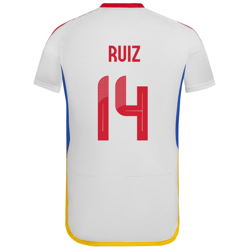 Kinder Venezuela Maicol Ruiz #14 Weiß Auswärtstrikot Trikot 24-26 T-Shirt Österreich