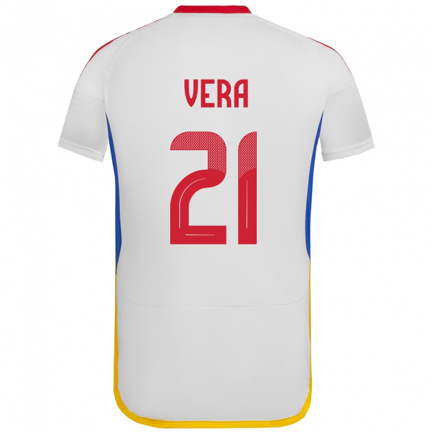 Kinder Venezuela Andry Vera #21 Weiß Auswärtstrikot Trikot 24-26 T-Shirt Österreich