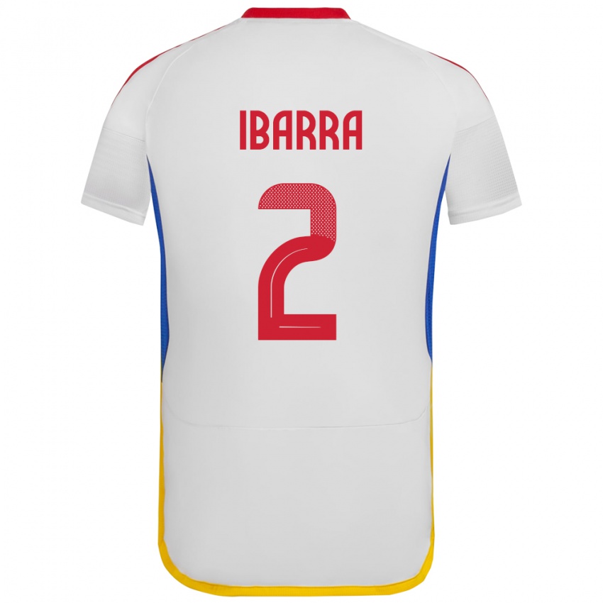 Kinder Venezuela Pablo Ibarra #2 Weiß Auswärtstrikot Trikot 24-26 T-Shirt Österreich