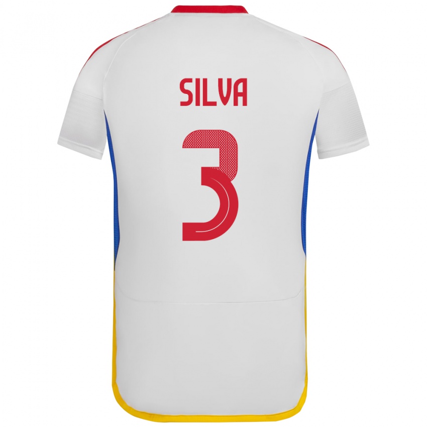 Kinder Venezuela Santiago Silva #3 Weiß Auswärtstrikot Trikot 24-26 T-Shirt Österreich