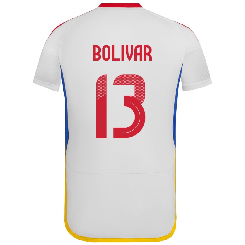 Kinder Venezuela Salvador Bolívar #13 Weiß Auswärtstrikot Trikot 24-26 T-Shirt Österreich