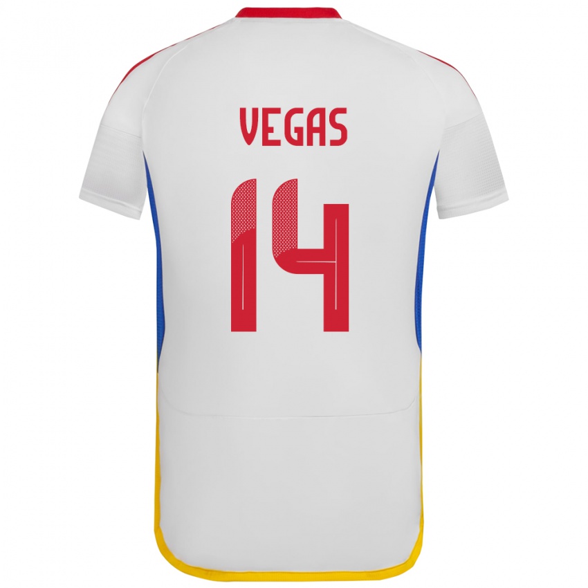 Kinder Venezuela Miguel Vegas #14 Weiß Auswärtstrikot Trikot 24-26 T-Shirt Österreich