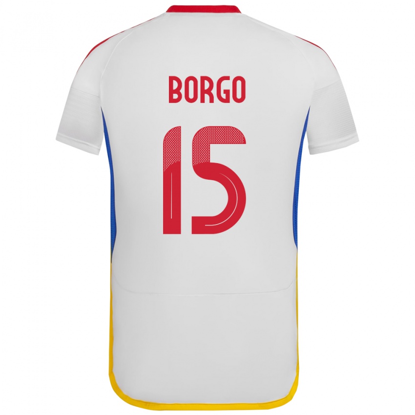 Kinder Venezuela Ángel Borgo #15 Weiß Auswärtstrikot Trikot 24-26 T-Shirt Österreich