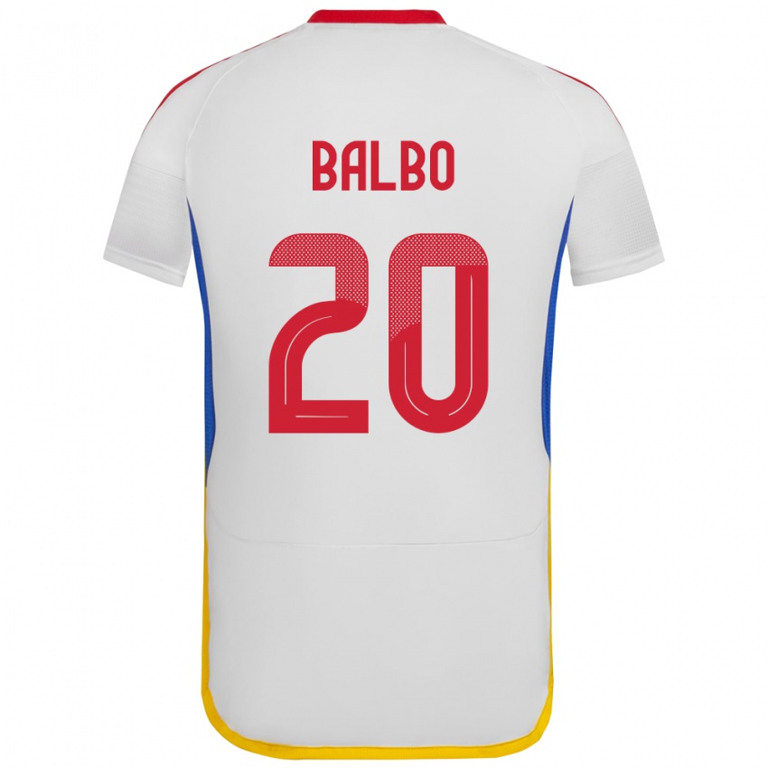 Kinder Venezuela Luis Balbo #20 Weiß Auswärtstrikot Trikot 24-26 T-Shirt Österreich