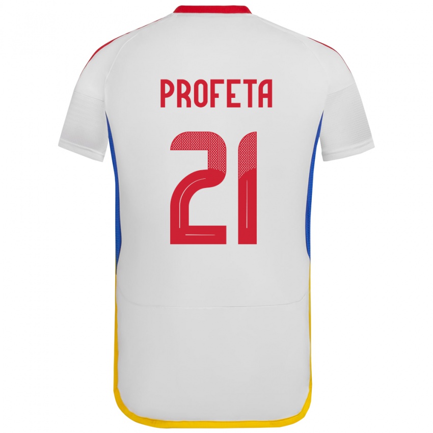 Kinder Venezuela Nicola Profeta #21 Weiß Auswärtstrikot Trikot 24-26 T-Shirt Österreich