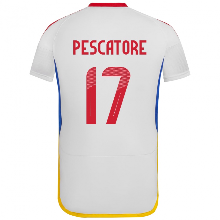 Kinder Venezuela Camila Pescatore #17 Weiß Auswärtstrikot Trikot 24-26 T-Shirt Österreich