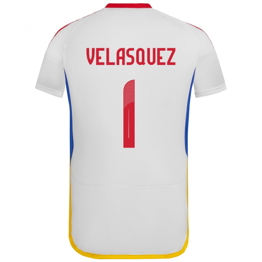 Kinder Venezuela Yessica Velásquez #1 Weiß Auswärtstrikot Trikot 24-26 T-Shirt Österreich