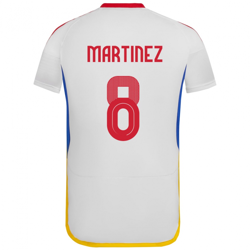 Kinder Venezuela Bárbara Martínez #8 Weiß Auswärtstrikot Trikot 24-26 T-Shirt Österreich