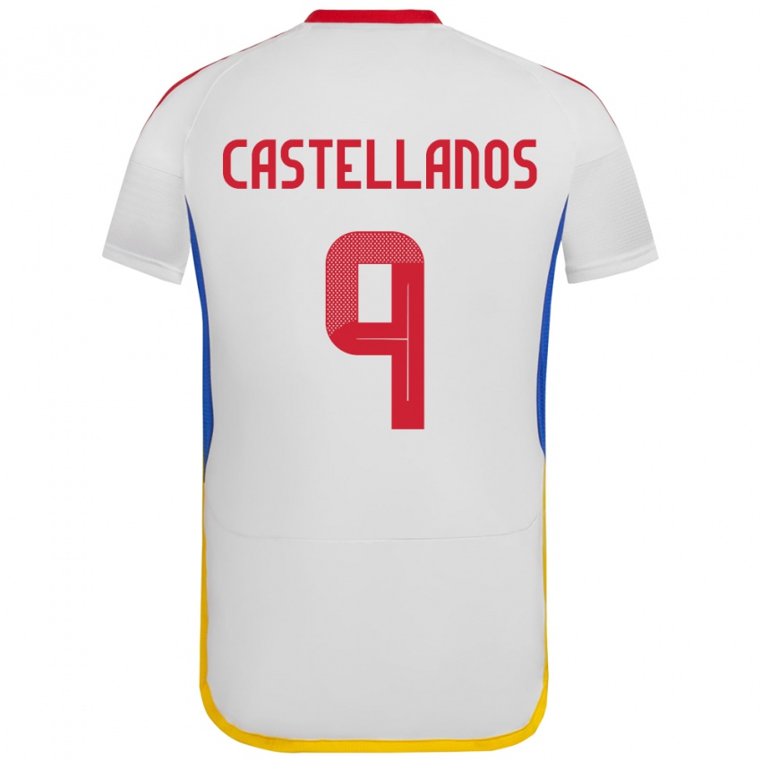 Kinder Venezuela Deyna Castellanos #9 Weiß Auswärtstrikot Trikot 24-26 T-Shirt Österreich