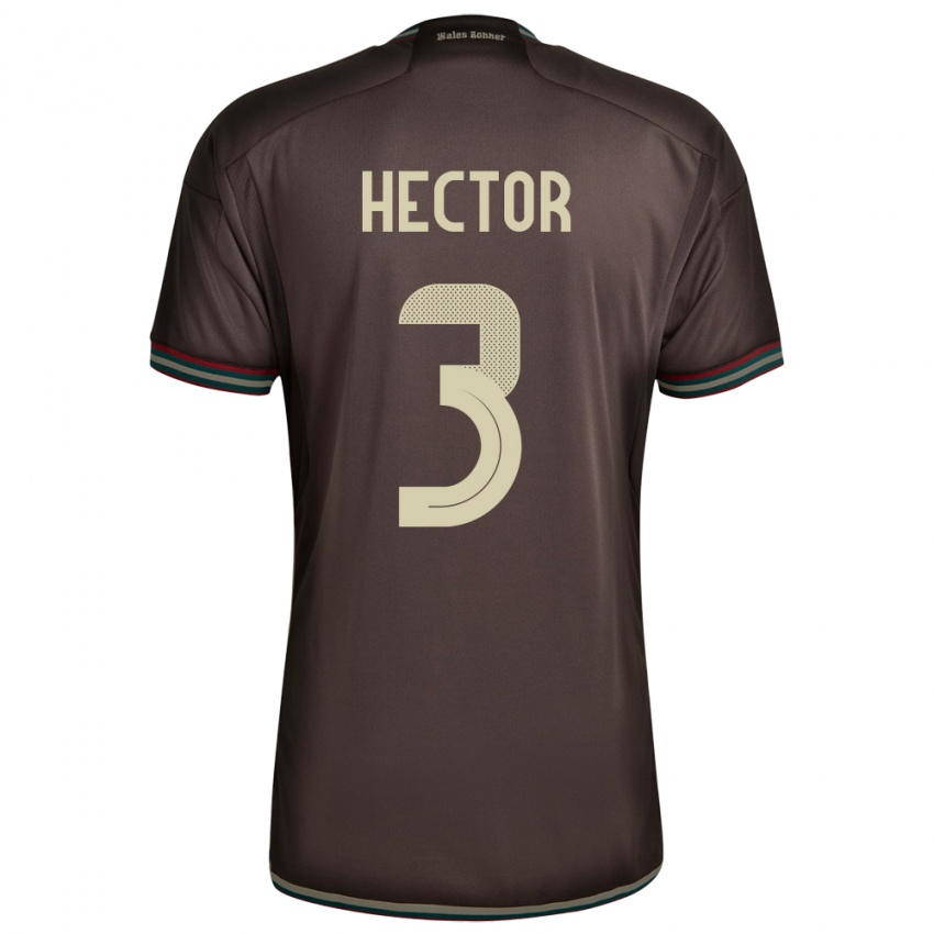 Kinder Jamaika Michael Hector #3 Nachtbraun Auswärtstrikot Trikot 24-26 T-Shirt Österreich