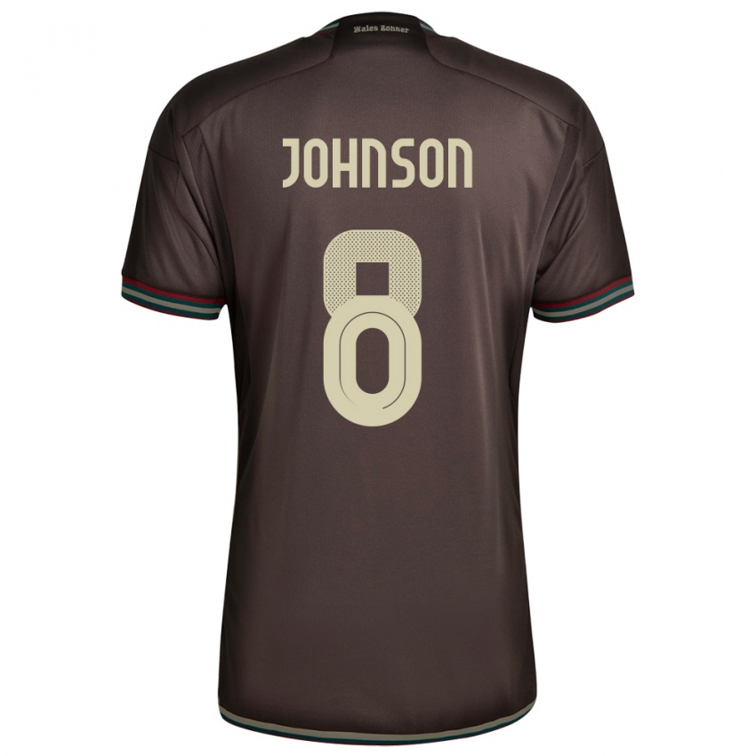 Kinder Jamaika Daniel Johnson #8 Nachtbraun Auswärtstrikot Trikot 24-26 T-Shirt Österreich