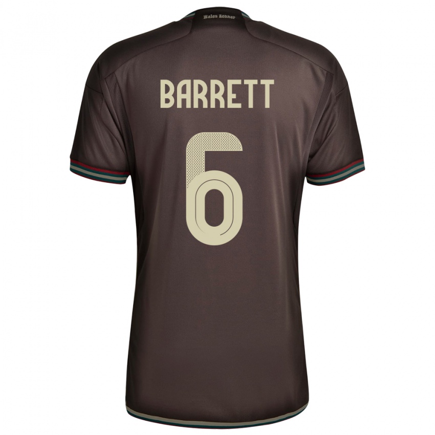 Kinder Jamaika Ronaldo Barrett #6 Nachtbraun Auswärtstrikot Trikot 24-26 T-Shirt Österreich