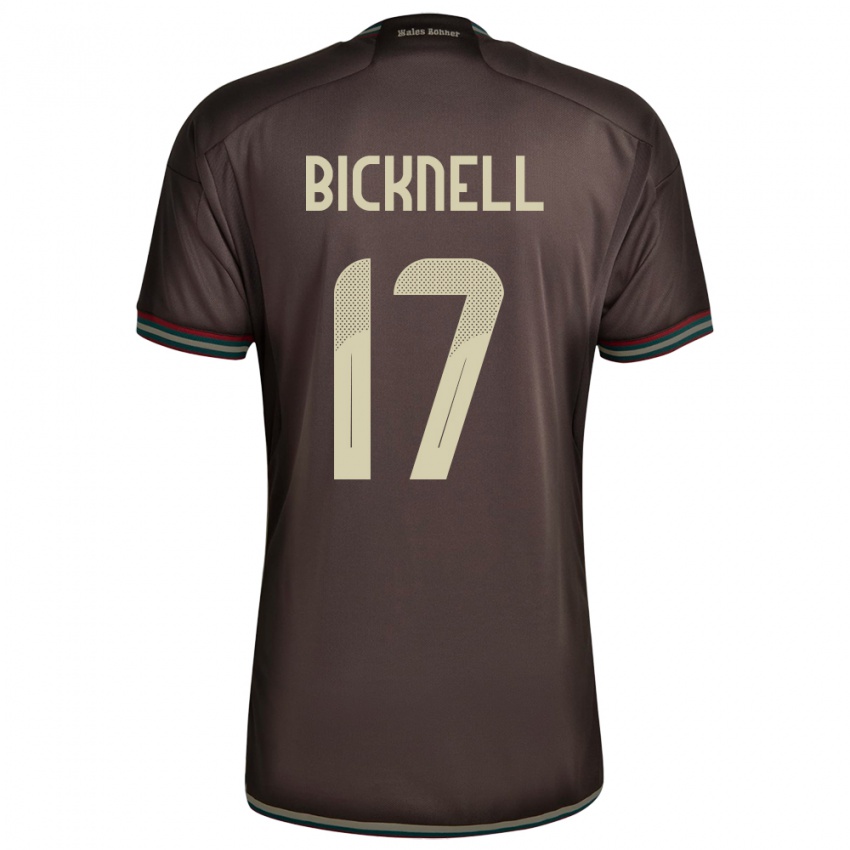 Kinder Jamaika Alexander Bicknell #17 Nachtbraun Auswärtstrikot Trikot 24-26 T-Shirt Österreich